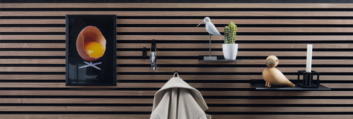 Hylde til akustikpanel 19,4 x 11 cm sort